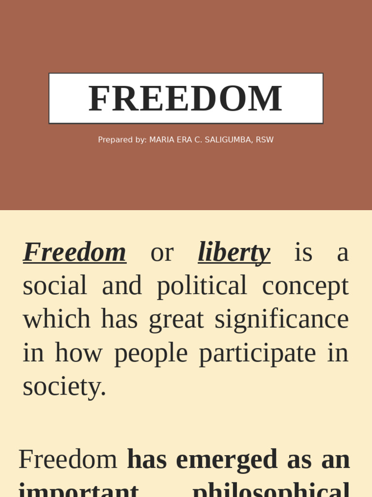 Understanding Freedom: Concepts and Constraints | PDF | Free Will | Liberty