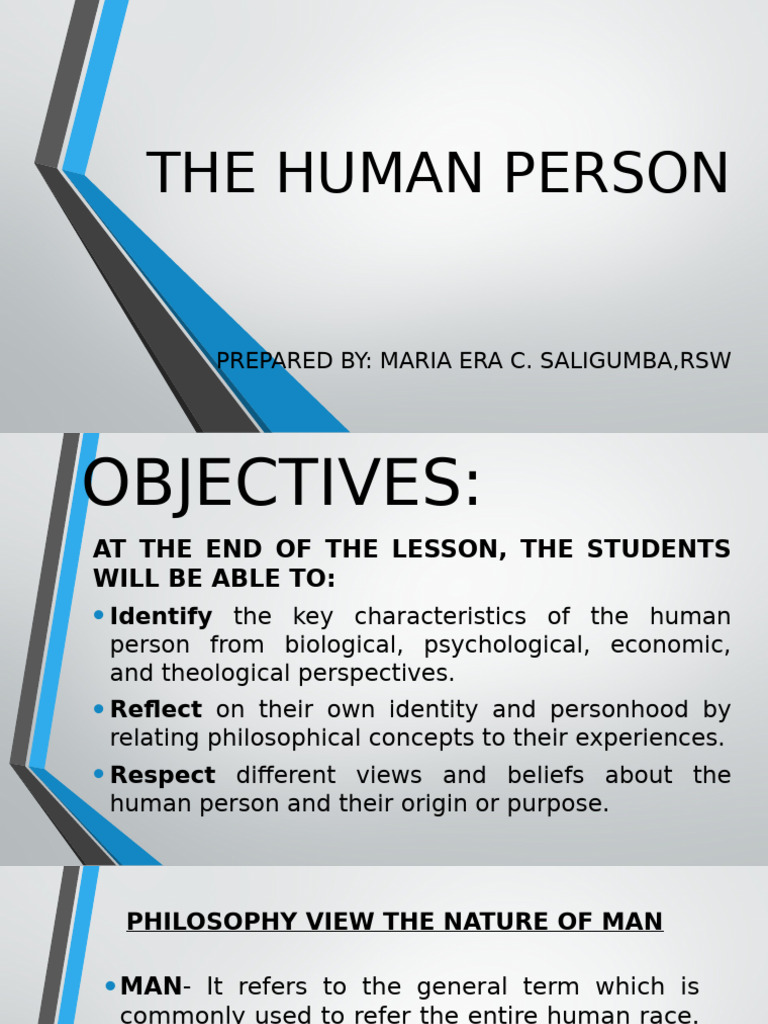 Understanding the Human Person | PDF | Human | Mind