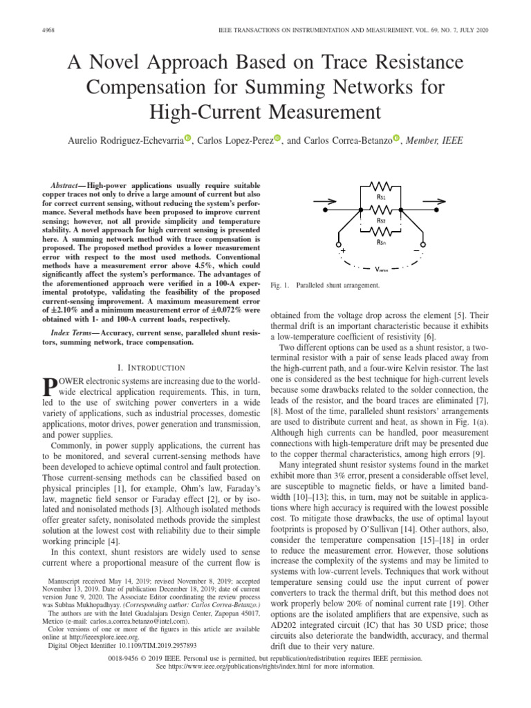High-Current Measurement Trace Compensation | PDF | Resistor | Series ...