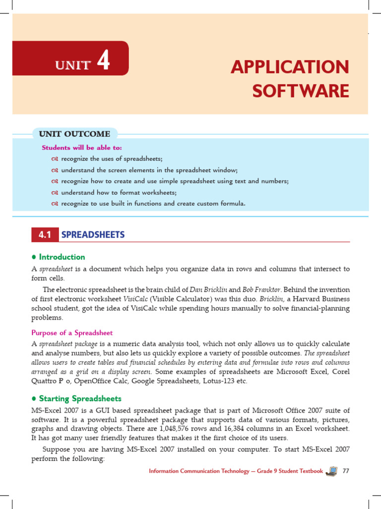 Introduction to Spreadsheets in Excel | PDF | Spreadsheet | Microsoft Excel