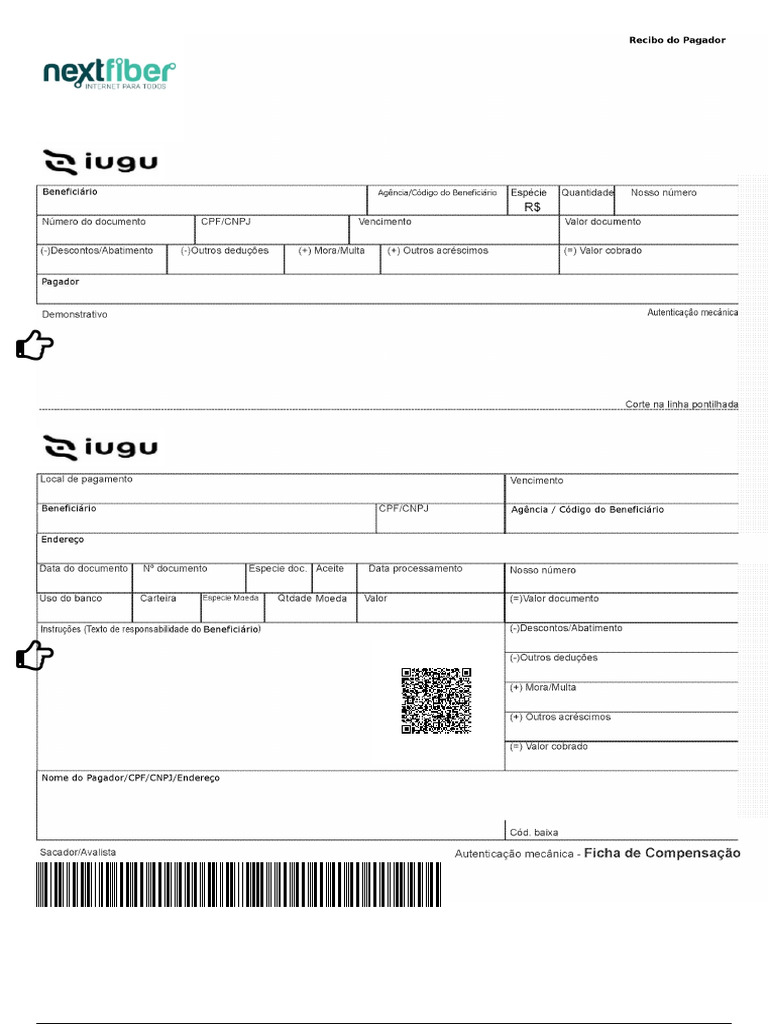 Boleto Next Fiber Internet - R$ 129,90 | PDF | Tecnologia bancária ...