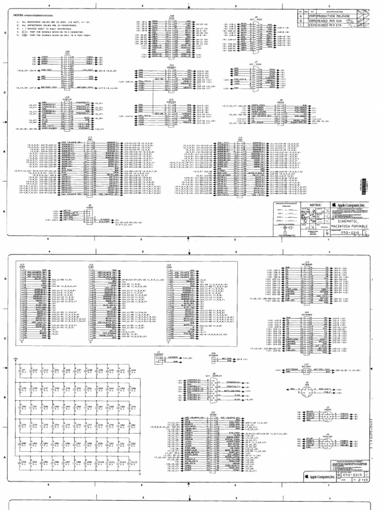 Macintosh Portable Schematic | PDF