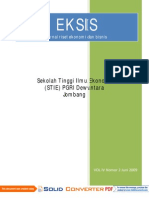 Jurnal Eksis Vol IV Nomor 2 Jun 2009