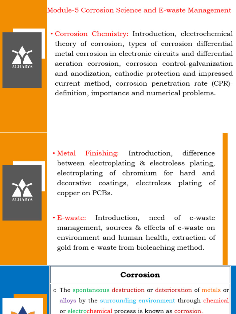 Corrosion Chemistry and Control Methods | PDF | Corrosion ...