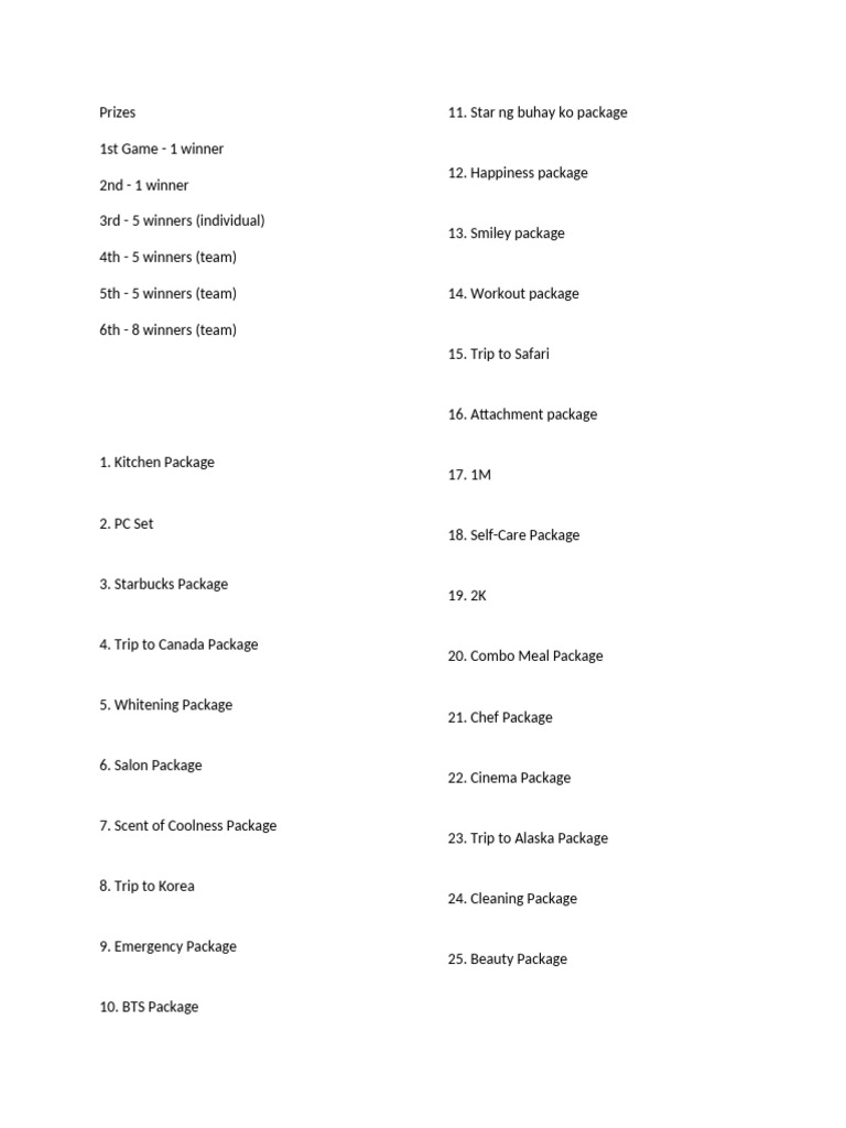 Prizes WPS Office | PDF
