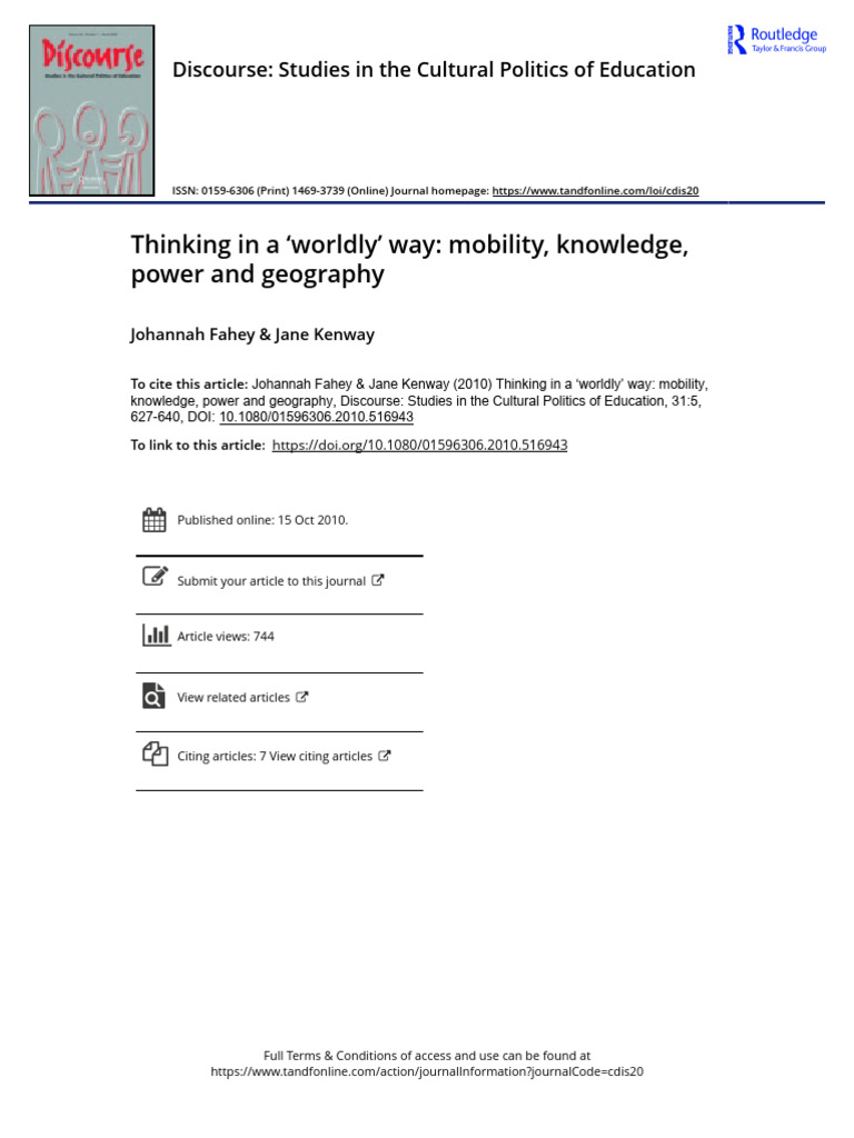 Mobility, Knowledge, and Power Dynamics | PDF | Knowledge | Empire