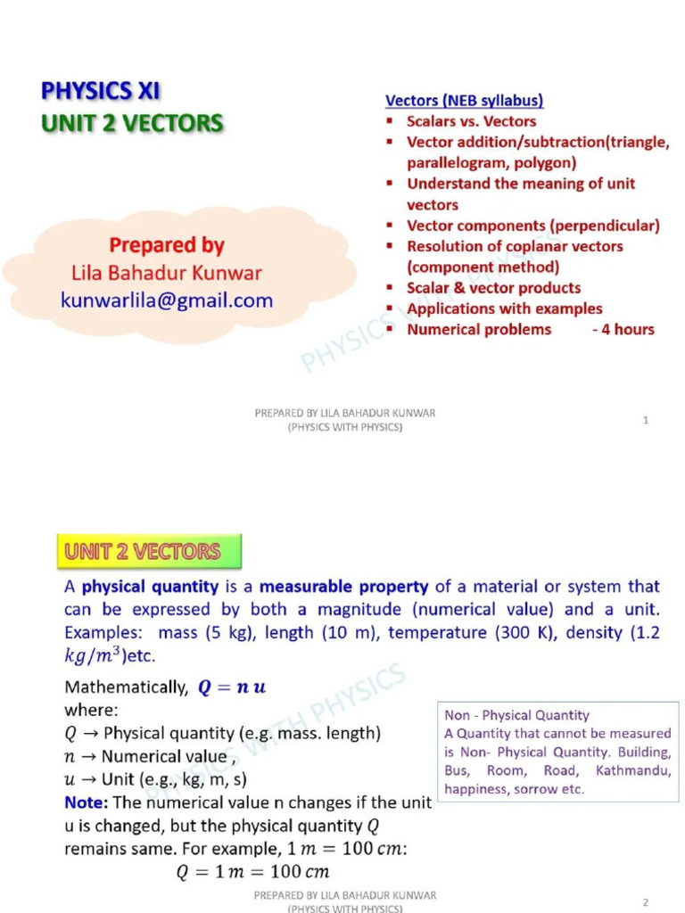 Vector Quantity | PDF