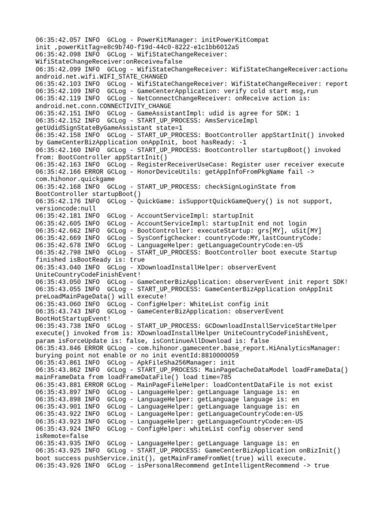 GameCenter Application Startup Log | PDF | Hypertext | Internet Standards