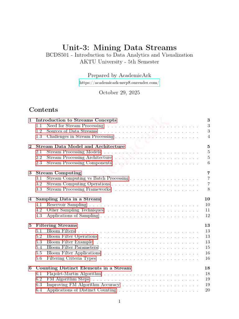 Data Stream Mining Techniques Guide | PDF | Apache Spark | Sampling ...