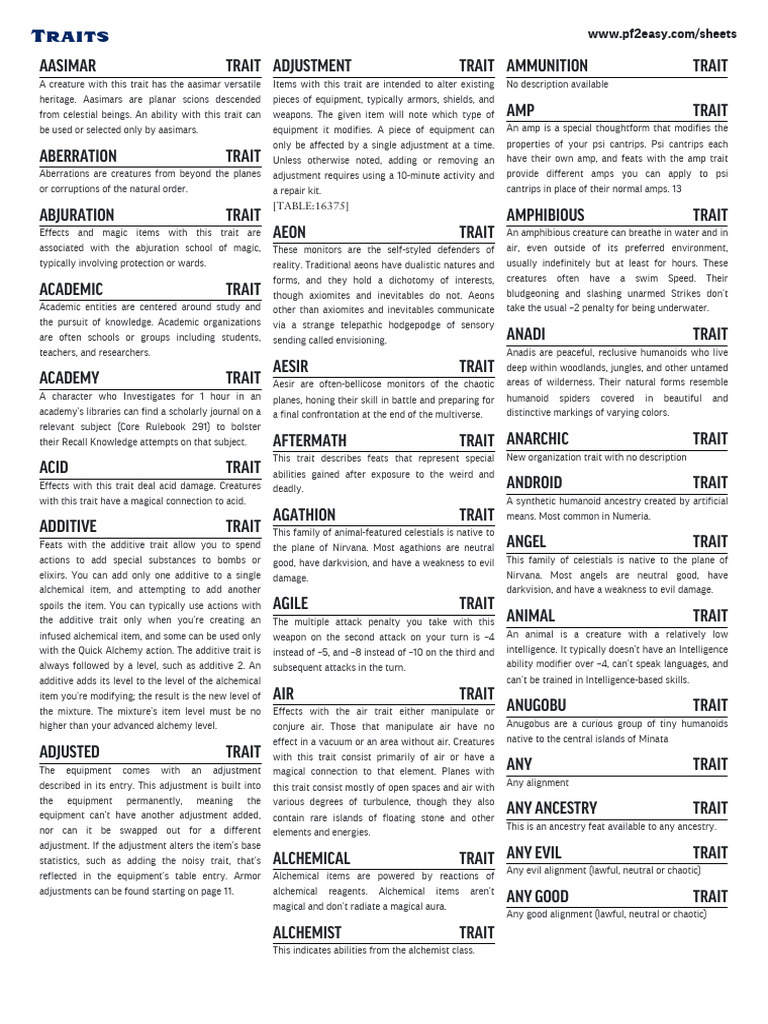Trait | PDF | Dragon