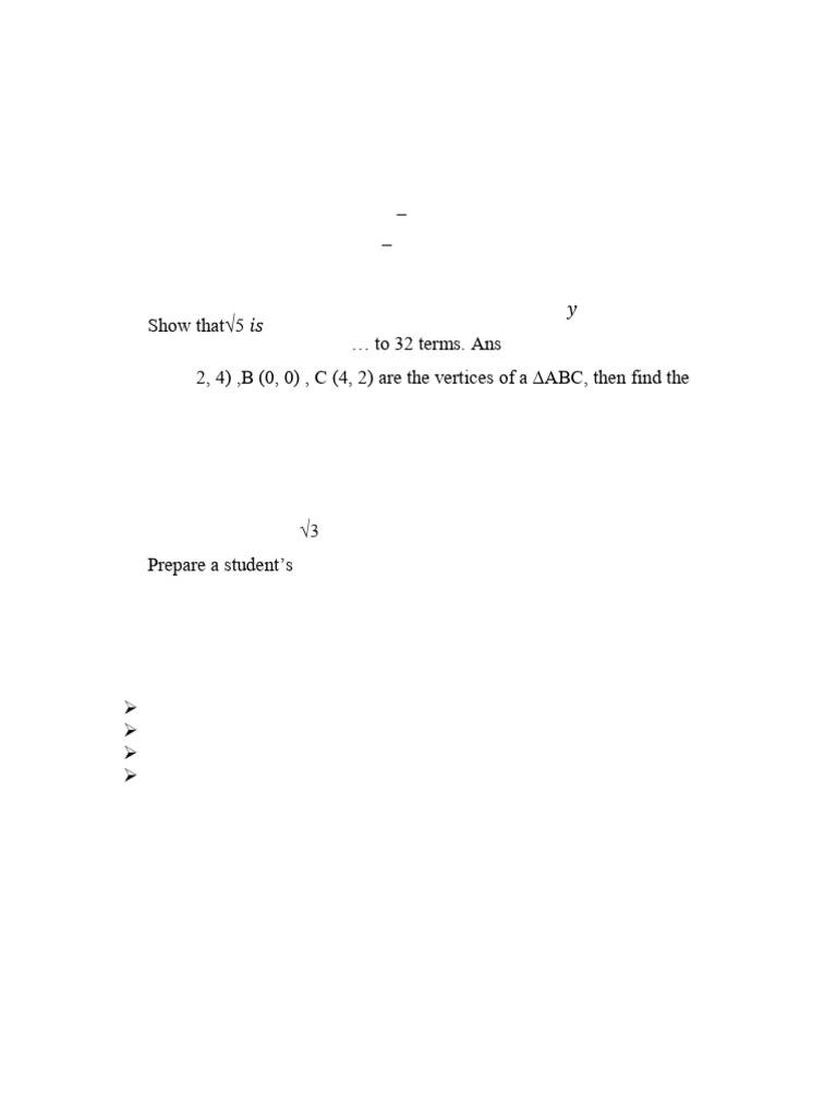 Class X Math Homework for Autumn Break | PDF