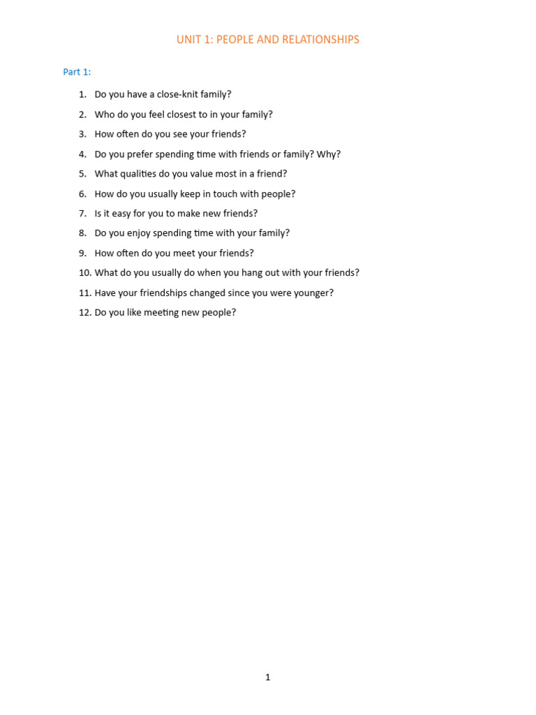 Understanding People and Relationships | PDF