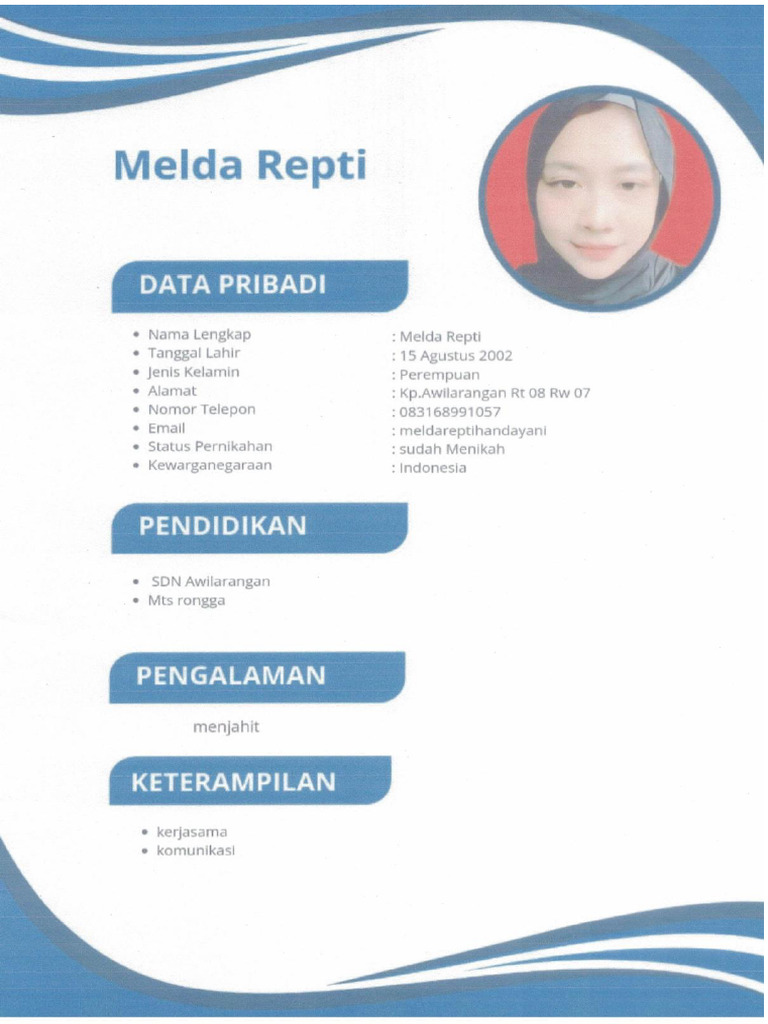 Lamaran Melda | PDF