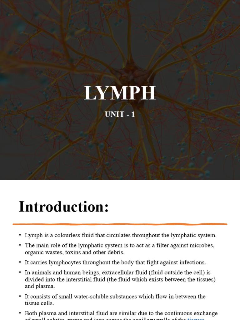Lymph 3 | PDF | Lymph | Lymphatic System