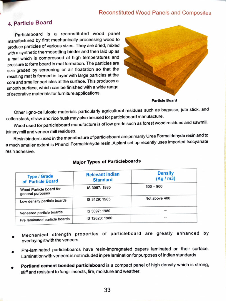 Overview of Particle Board Types and Properties | PDF | Plywood | Adhesive