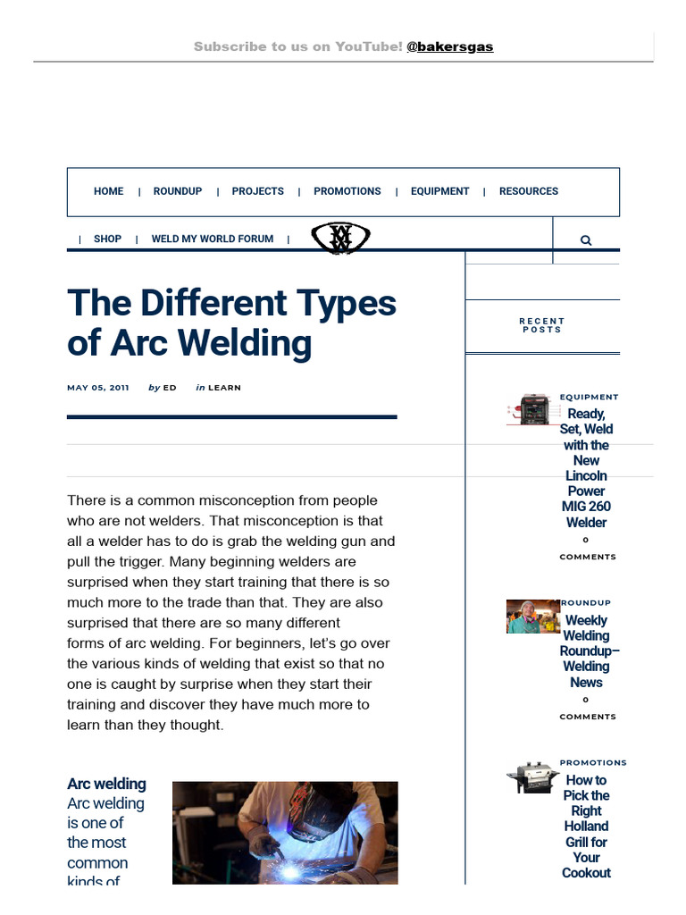 Types of Arc Welding Explained | PDF | Welding | Construction
