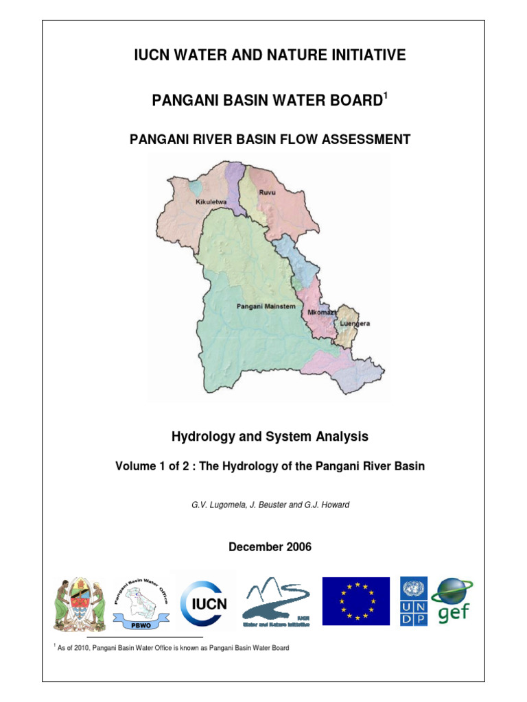 Pangani River Basin Hydrology Analysis | PDF | Drainage Basin | Hydrology