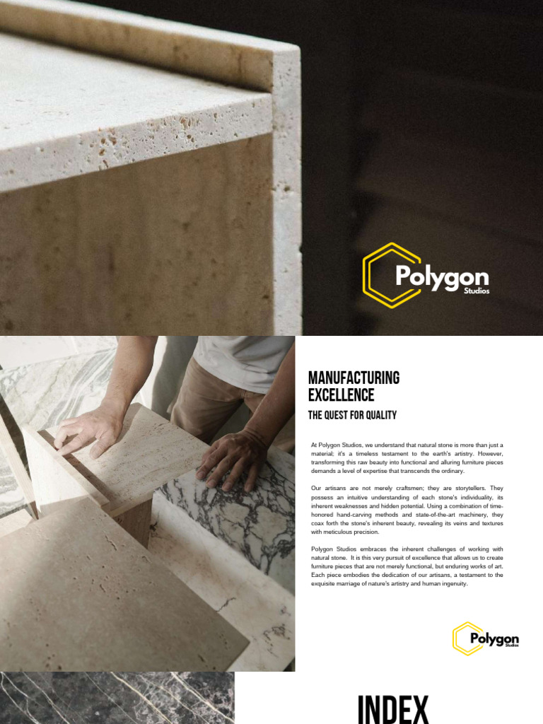 Polygon Studios: Luxury Marble Furniture | PDF | Interior Design | Marble