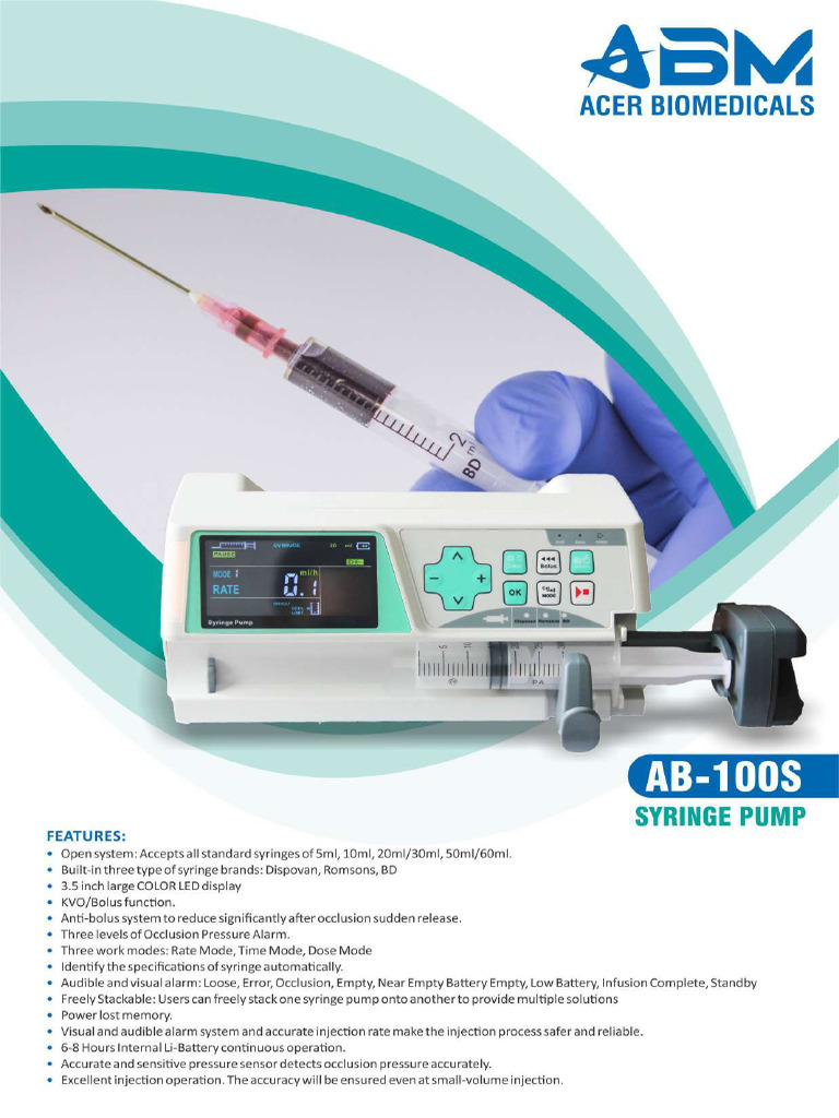 Syringe Pump AB-100S | PDF