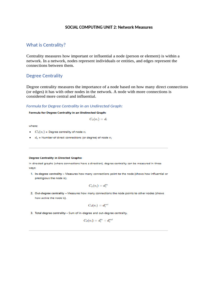 Network Measures in Social Computing | PDF | Social Network | Hierarchy