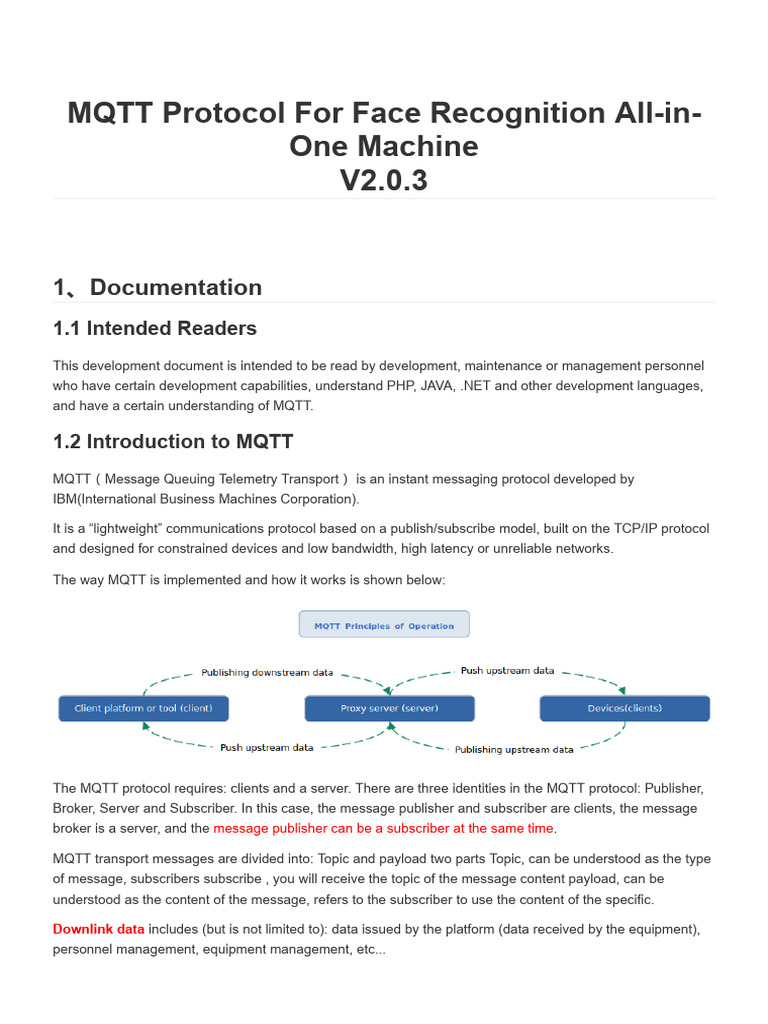 MQTT Protocol for Face Recognition Machine | PDF | Transport Layer ...