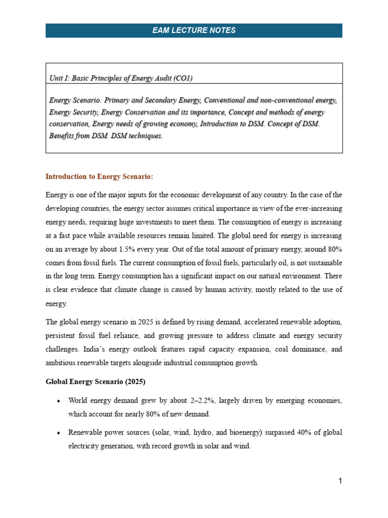 Energy Audit Principles and Trends 2025 | PDF | Renewable Energy ...