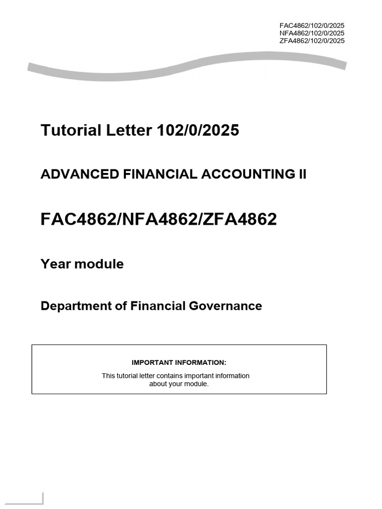 Advanced Financial Accounting II Guide | PDF | International Financial ...