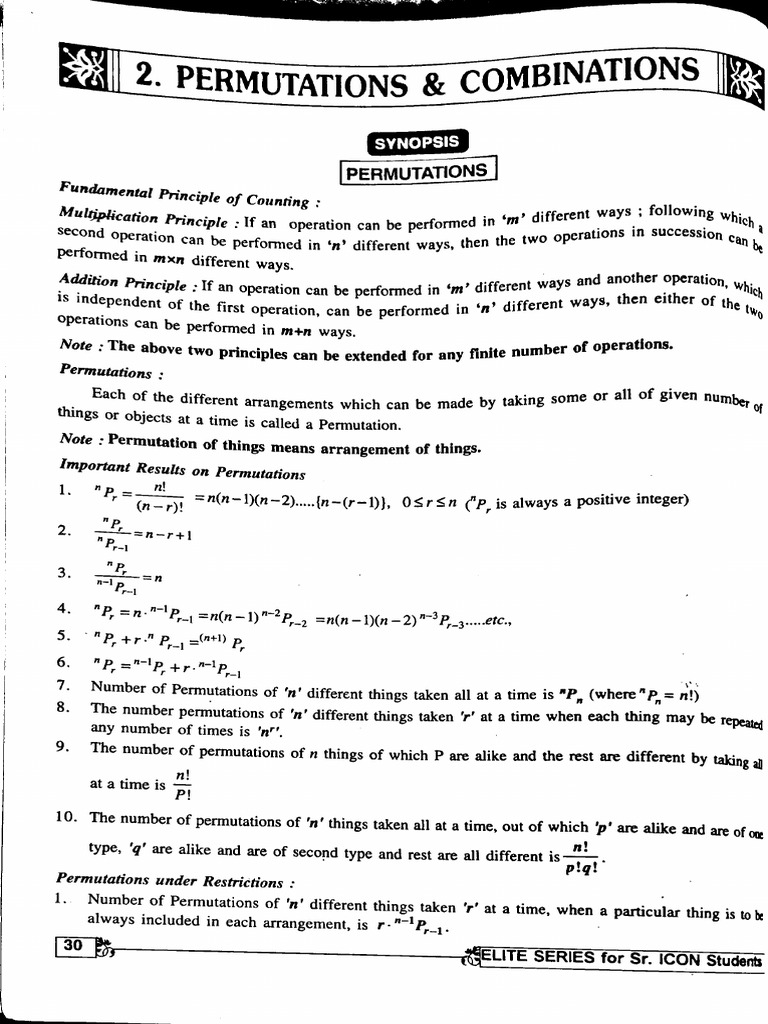 Permutations and combinattion module 858 | PDF