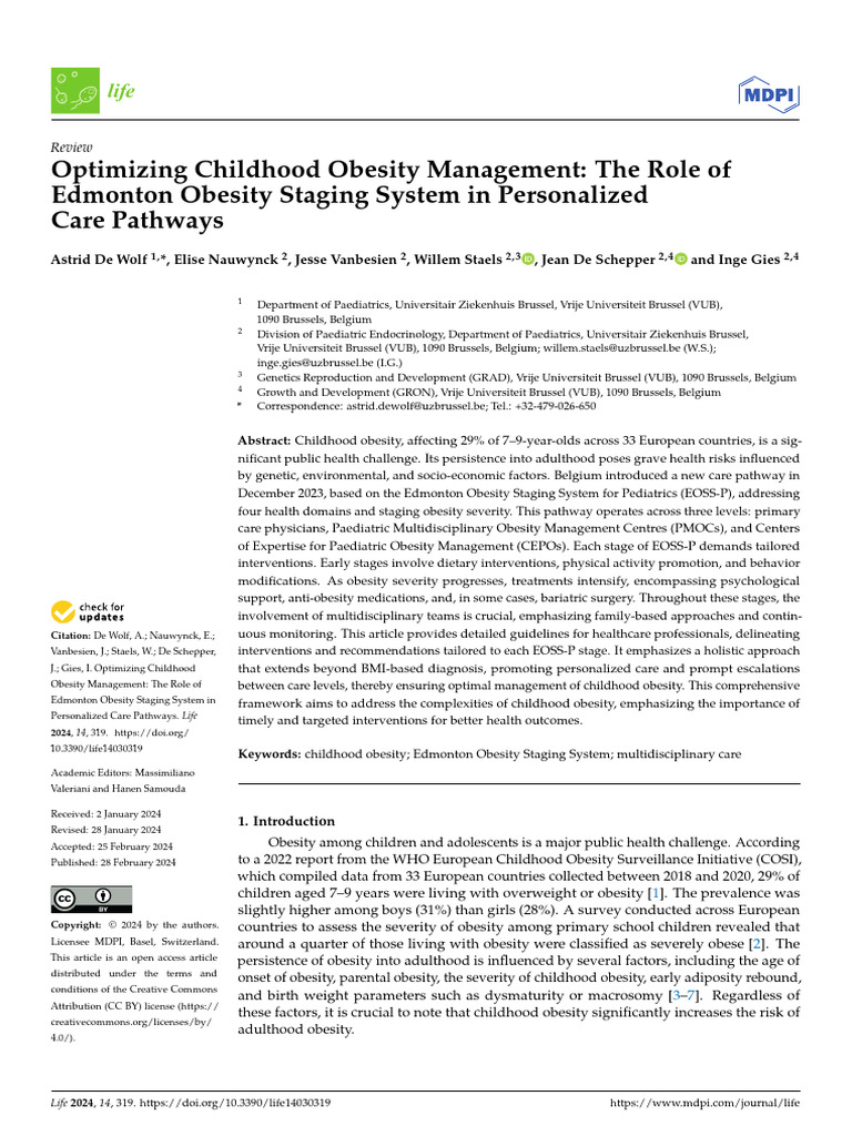 Optimizing Childhood Obesity Care Pathways | PDF | Obesity | Childhood ...