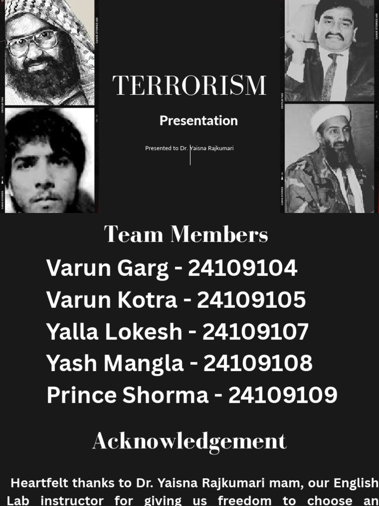 Understanding Terrorism: Causes & Impacts | PDF | Violence | National ...