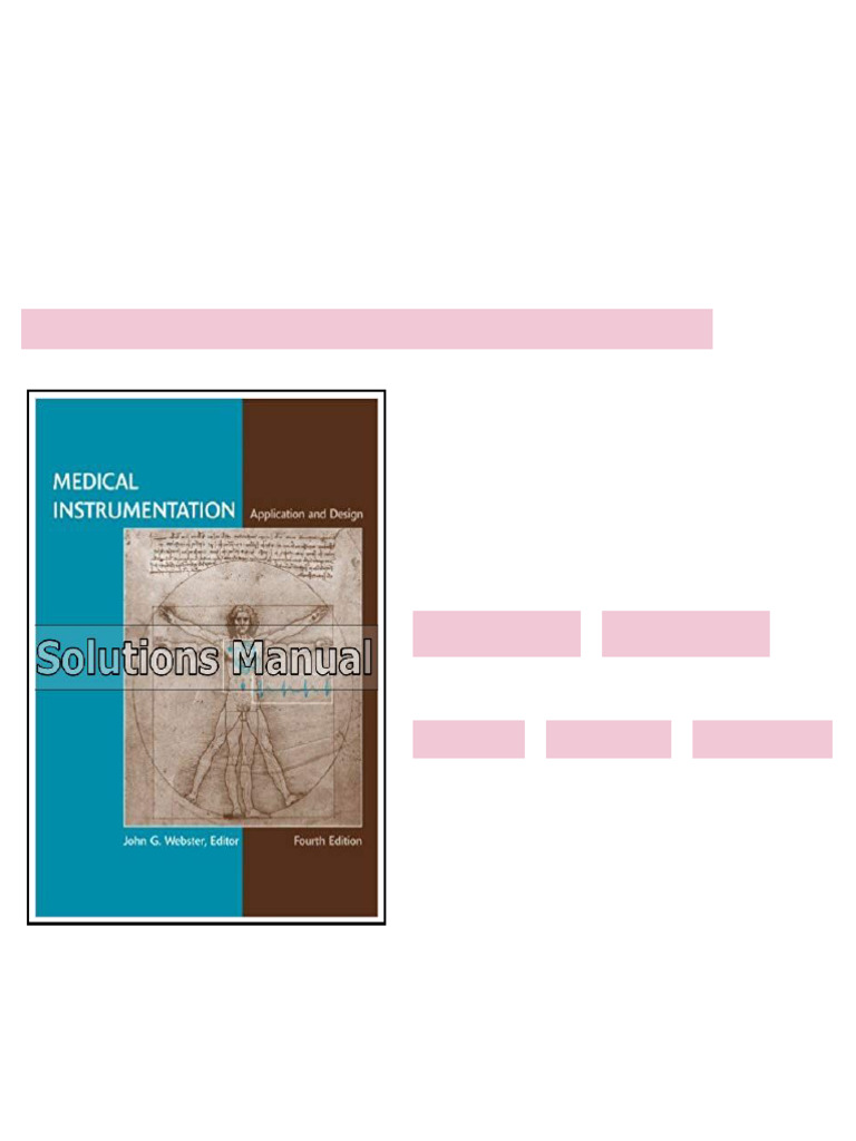 Medical Instrumentation Application and Design 4th Edition Webster Solutions Manual - test bank ...