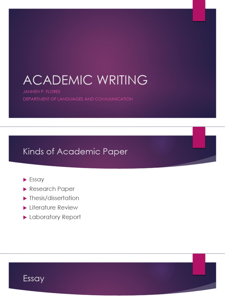 Kinds of Academic Paper | PDF