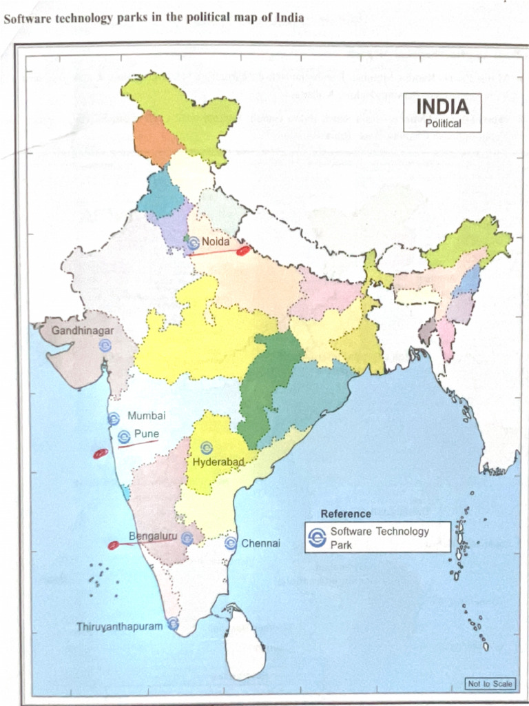 Software Technology Parks in The Political Map of India | PDF