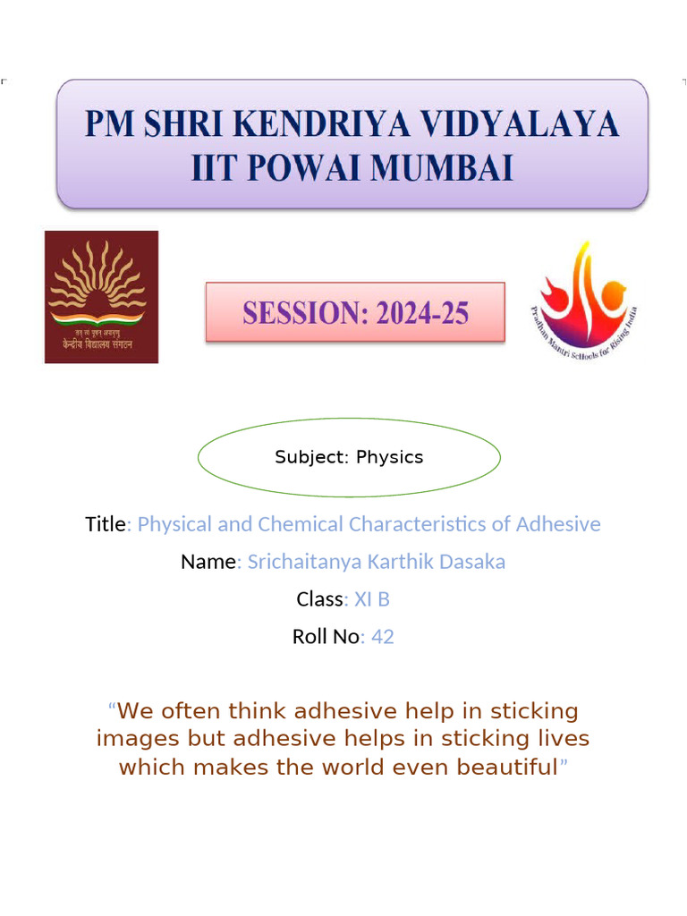 Adhesive Properties and Applications | PDF | Adhesive | Materials