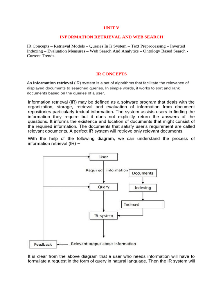 Information Retrieval and Web Search Concepts | PDF | Search Engine ...