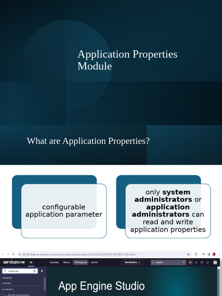 Creating and Managing Application Properties | PDF