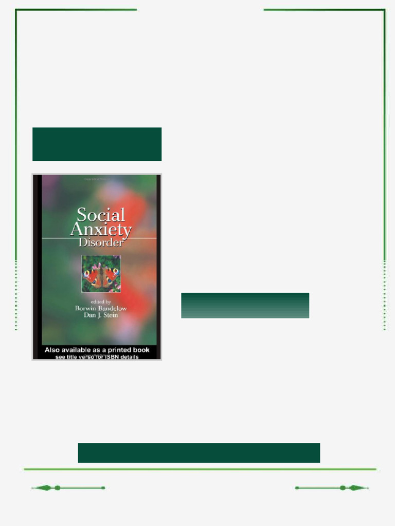 49706 | PDF | Mental Disorder | Social Anxiety Disorder