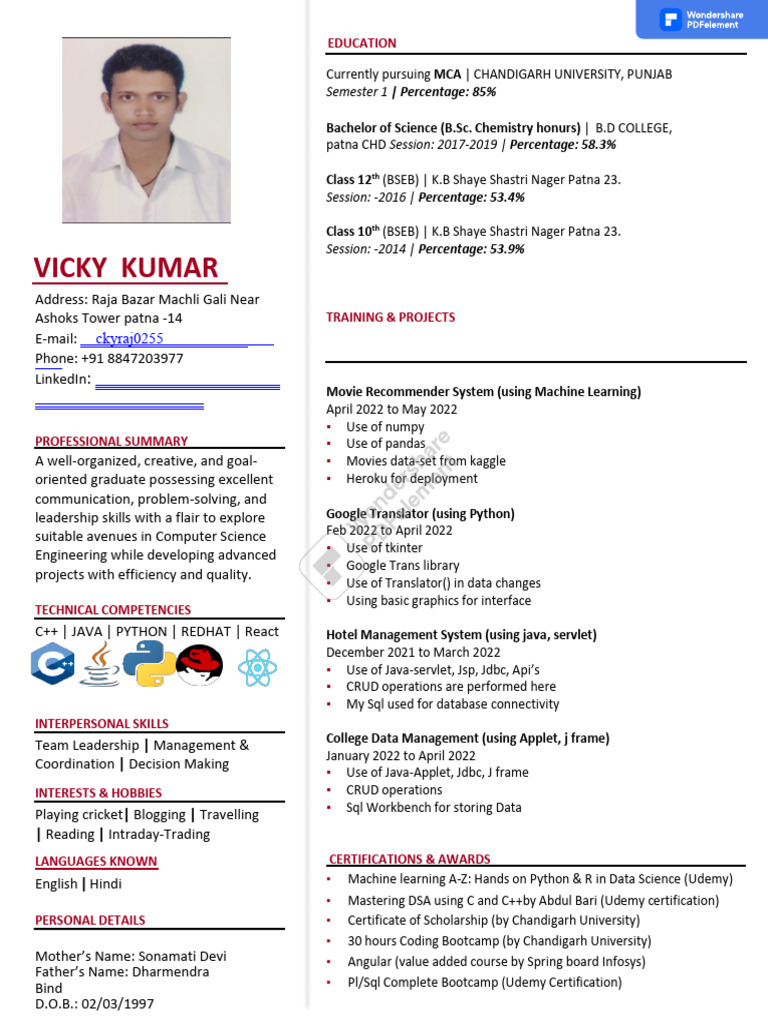 Resume Copy | PDF | Software Engineering | Computer Programming