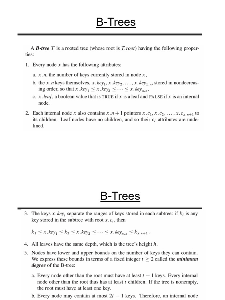B-Tree | PDF | Computer Data | Algorithms And Data Structures