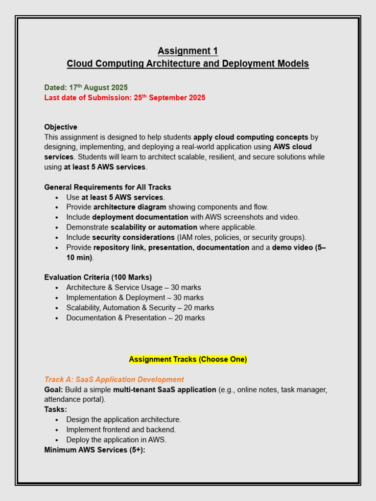 Assignment 1 (1) | PDF | Amazon Web Services | Internet Of Things