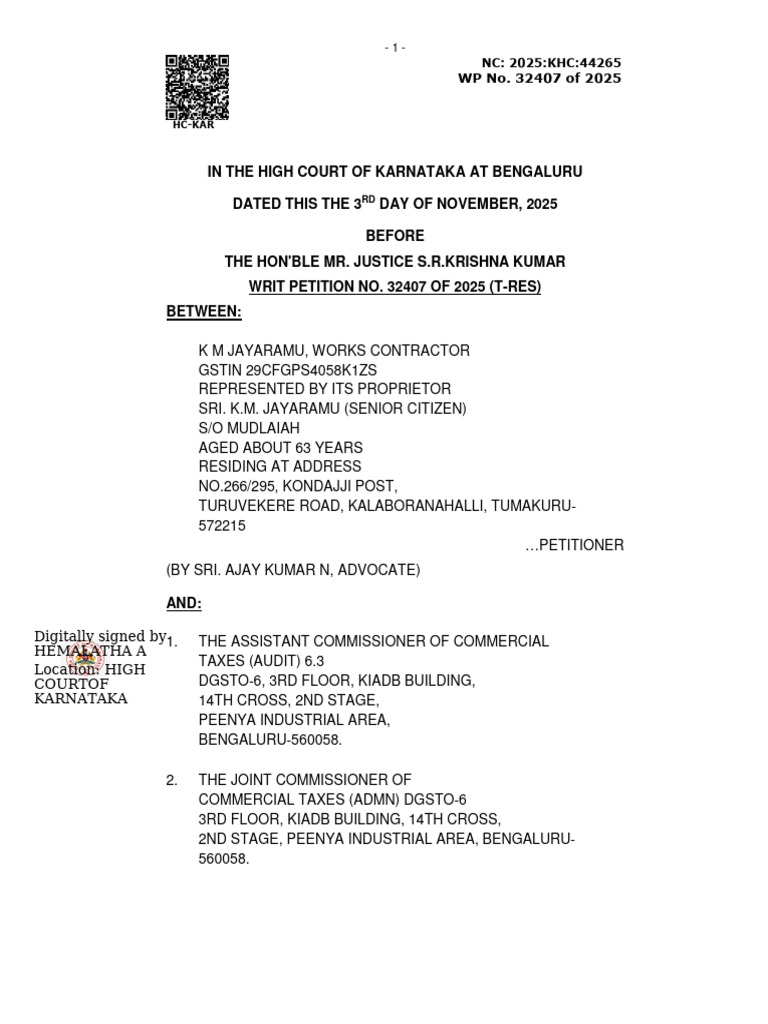 KAHC010698372025_1 | PDF | Writ | Judiciaries