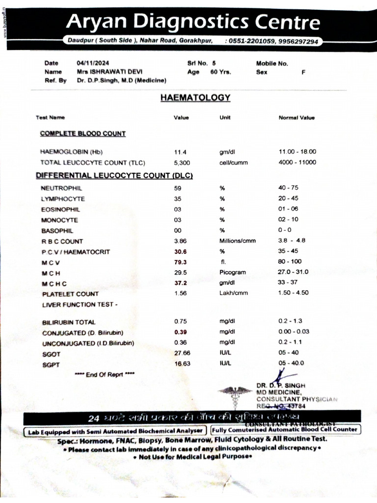 04 Nov Report Blood | PDF