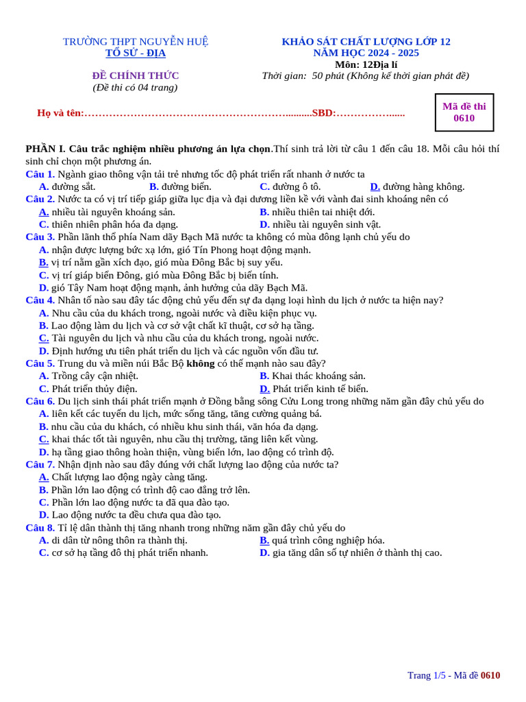 Thi TH 3 | PDF