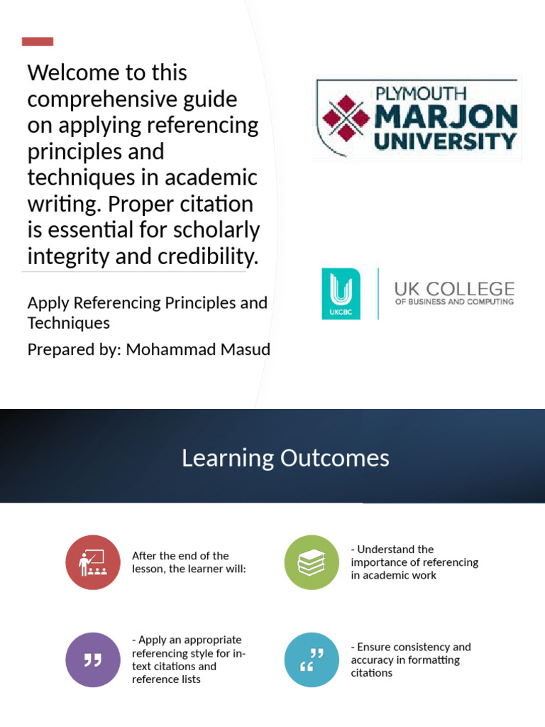 Academic Referencing Principles Guide | PDF | Citation | Plagiarism