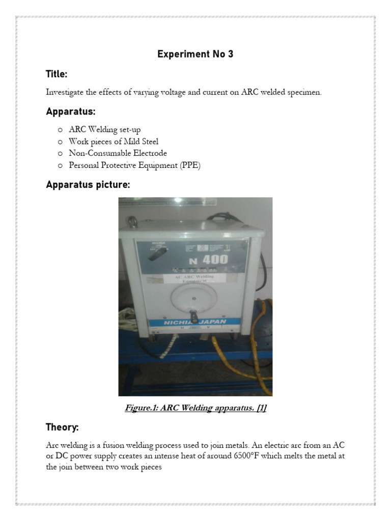 Effects of Voltage & Current on Arc Welding | PDF | Welding | Construction
