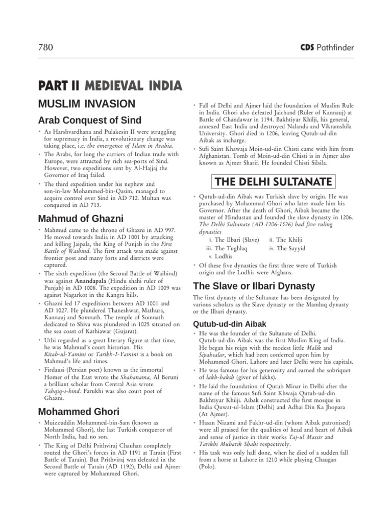 Muslim Invasions in Medieval India | PDF | Vaishnavism | Bhakti Movement