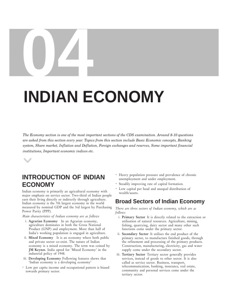 Overview of Indian Economy Sectors | PDF | Human Development Index ...