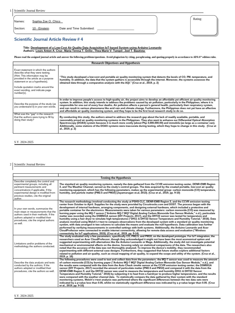 Sjar Long Bond 3 Pages | PDF | Sensor | Student's T Test