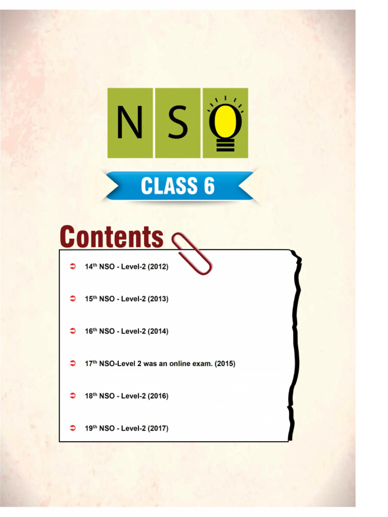 6th Nso Level 2 Pyp 2012-17 | PDF