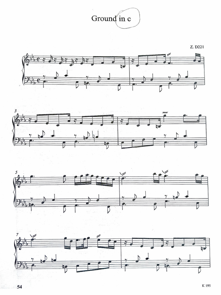 Ground em Dó M - Purcell | PDF